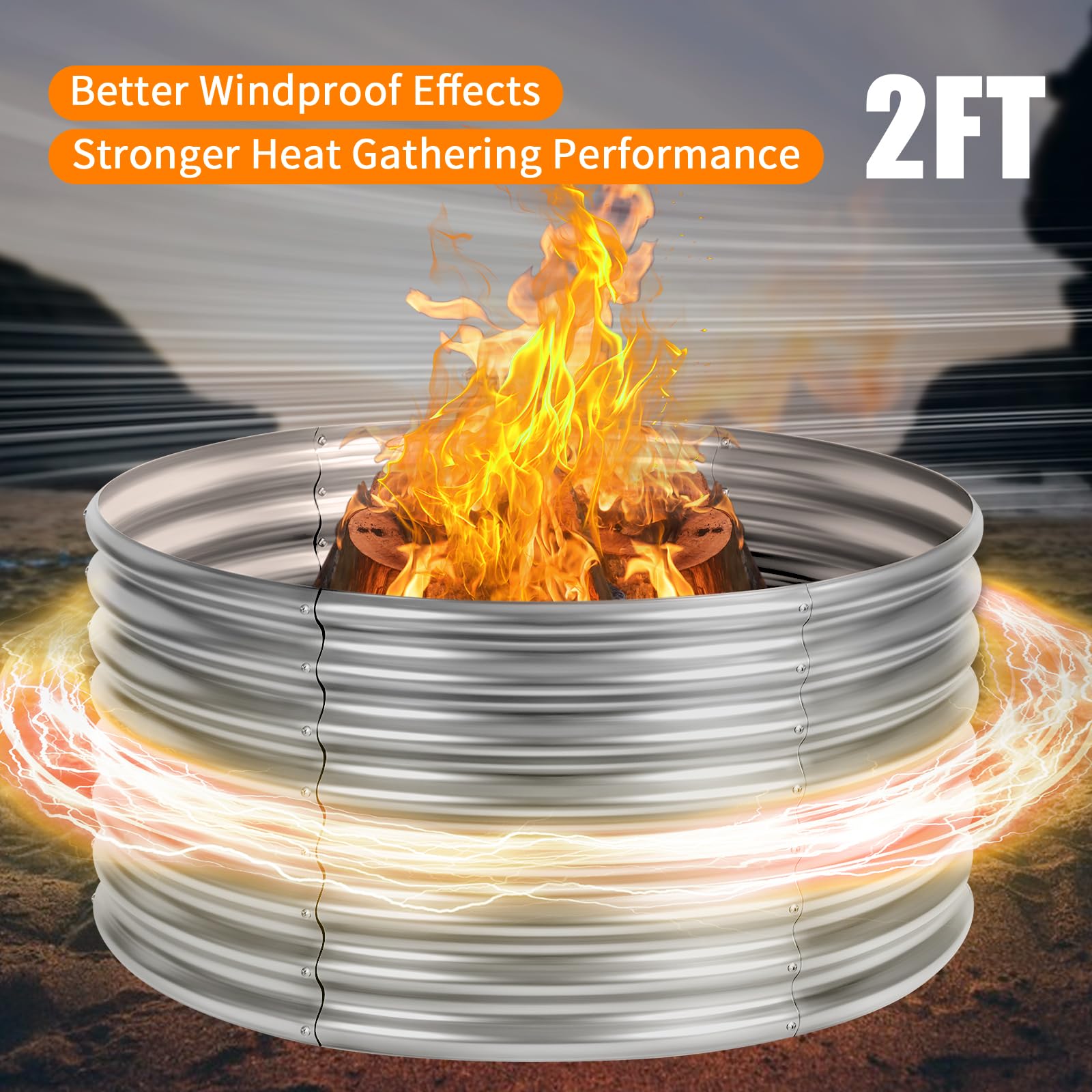 Jotesnew durable fire ring with a safe edge.