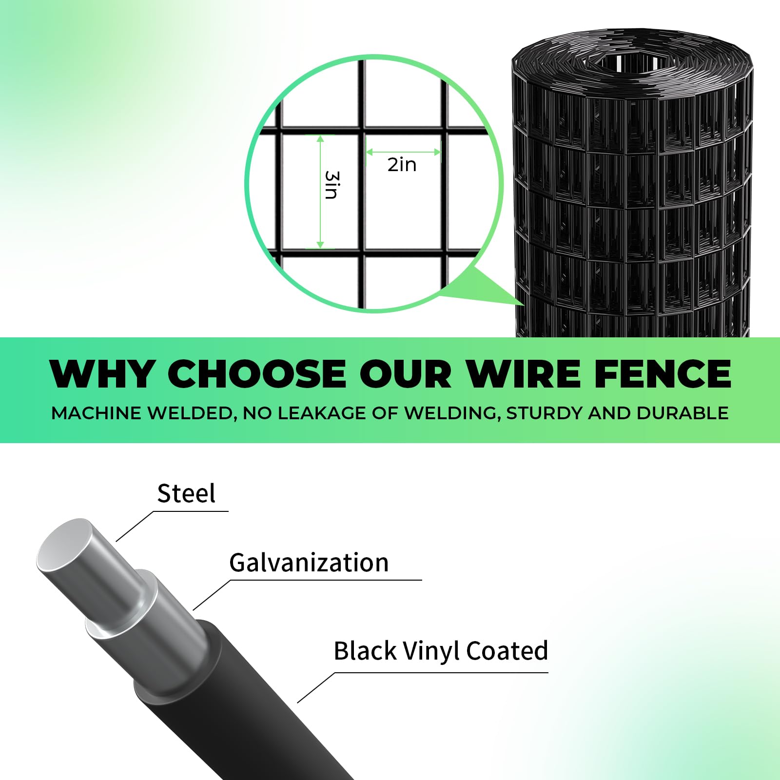 Jotesnew garden border fence roll, lightweight and easy to cut for DIY layouts.