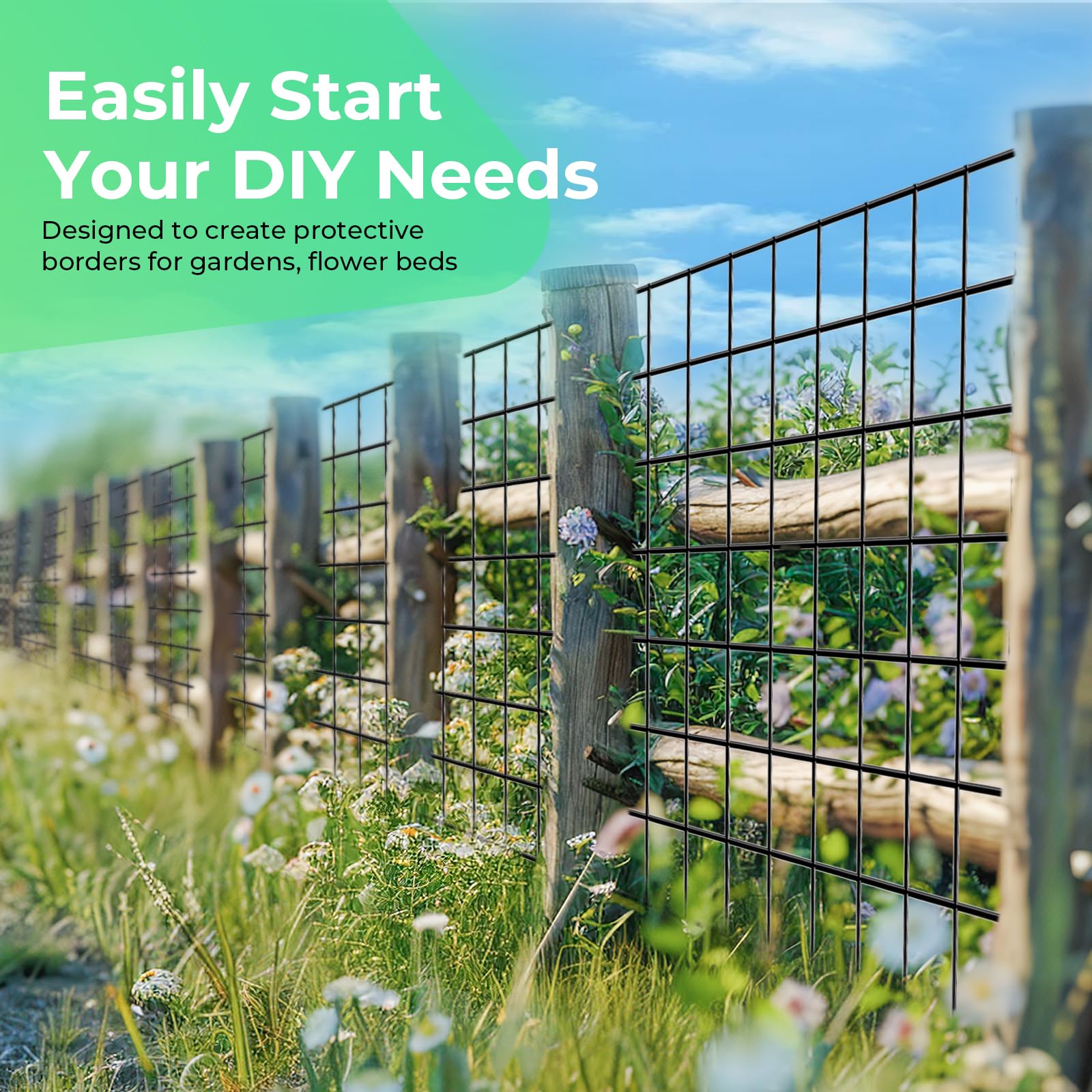 Jotesnew lightweight metal fence roll for fast yard fencing and portable setups.