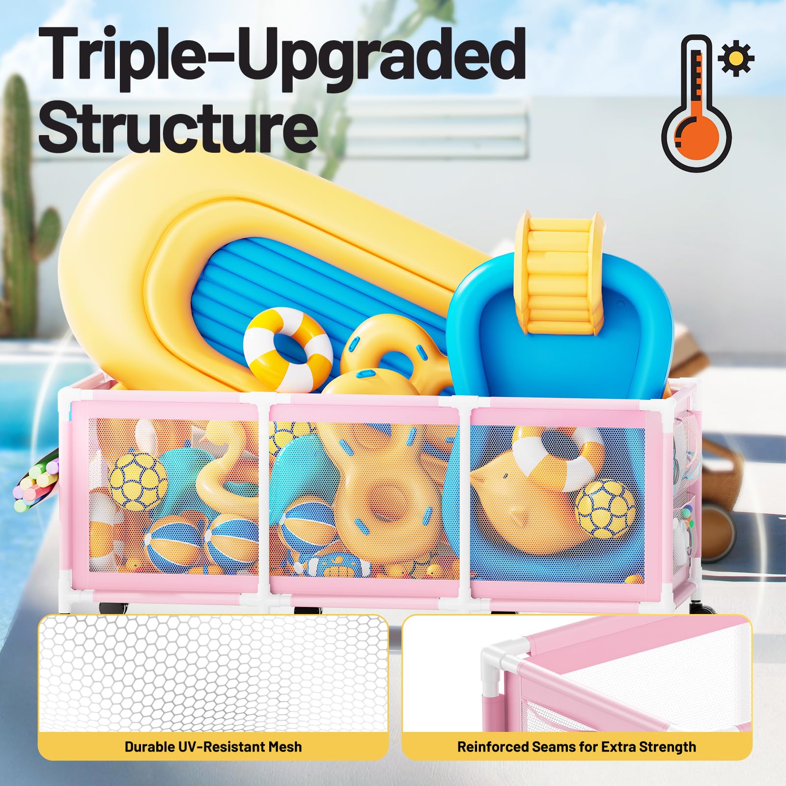 Jotesnew water-resistant PVC frame proves sturdy and quick-drying