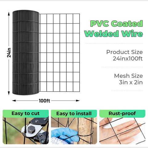 Jotesnew welded wire mesh 2x3 16GA shown for sturdy garden support