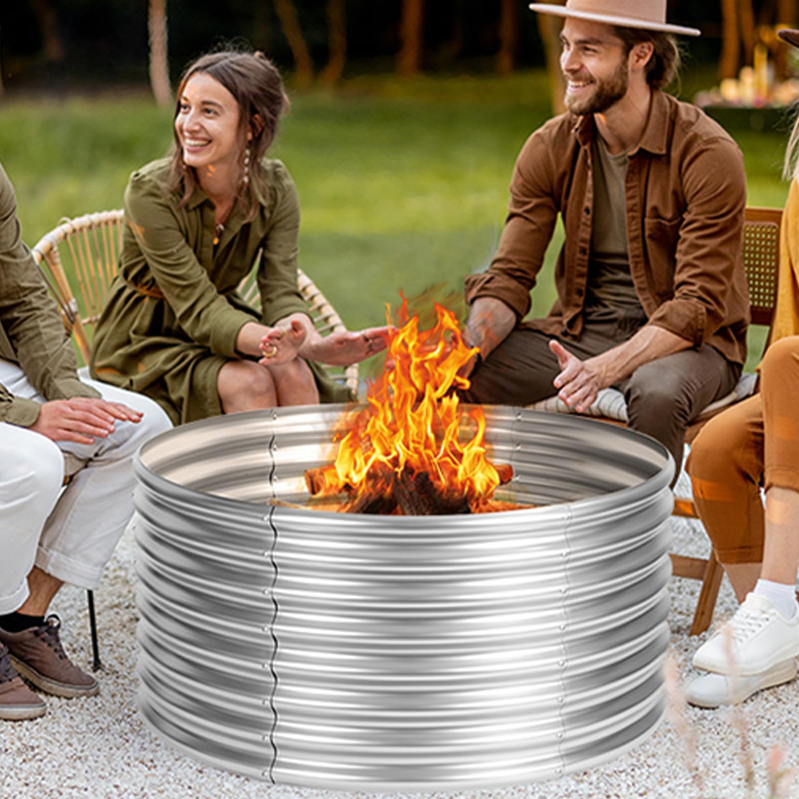 Jotesnew wood-burning fire pit ideal for cozy campfires and s'mores.