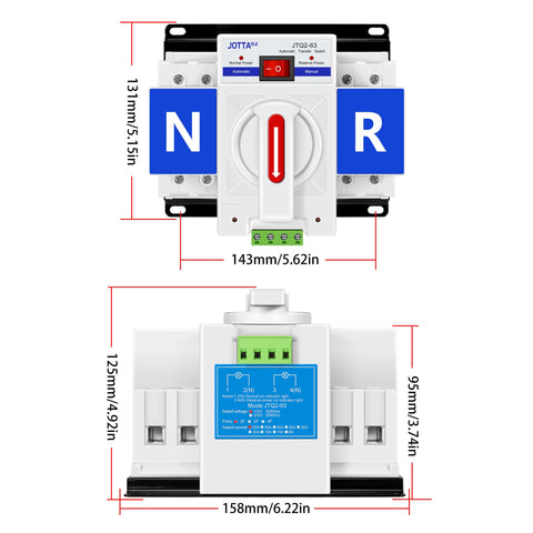 JOTTAELE ATS auto manual mode enables flexible transfer control.