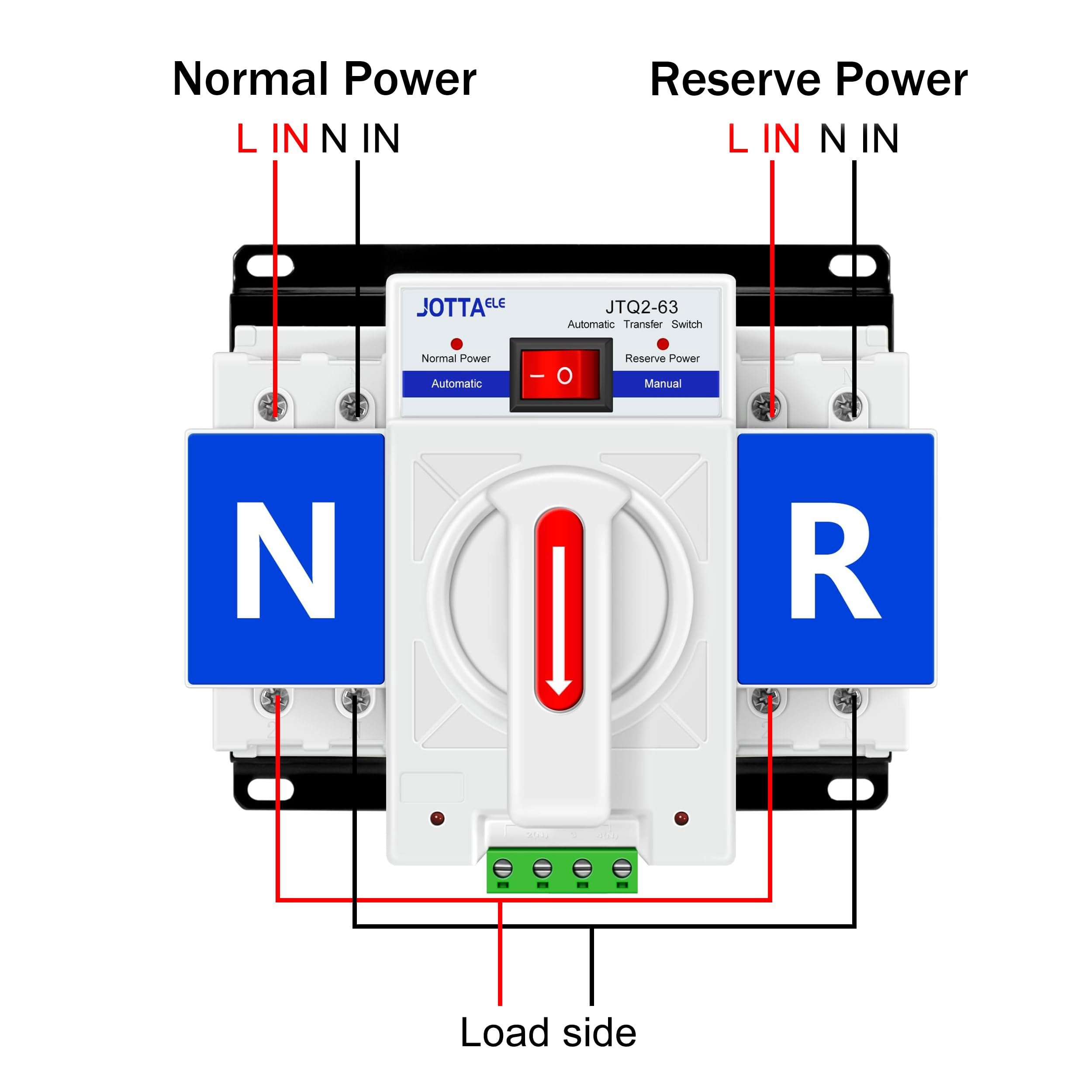 JOTTAELE ATS wiring installation demonstrates quick setup and safe connections.