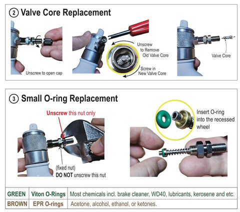JOUNJIP included O-rings and valve cores for easy maintenance