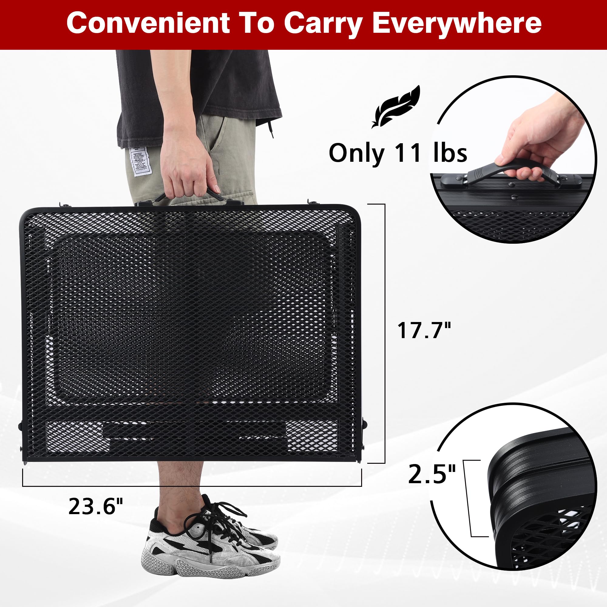 JOUYEK compact folded design fits in vehicles for easy transport