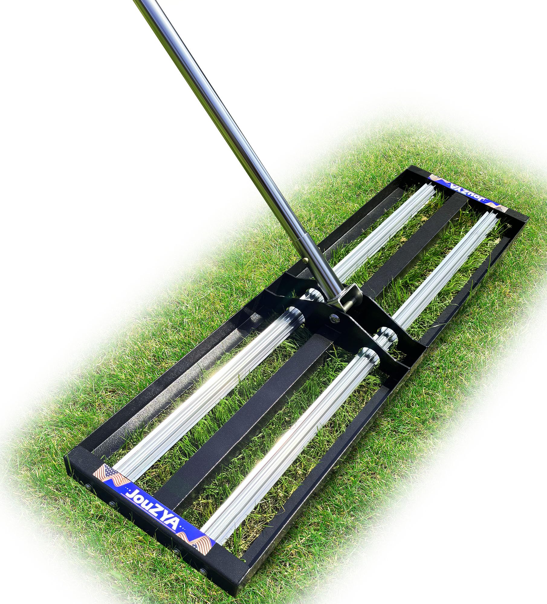 JouZYA lawn leveling rake base with aluminum roller for smooth leveling