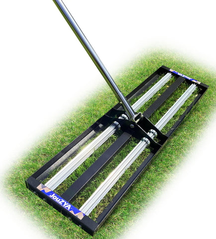 JouZYA lawn leveling rake base with aluminum roller for smooth leveling