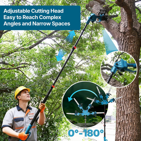 Auto oiler in Jovant pole saw keeps chain lubricated during use