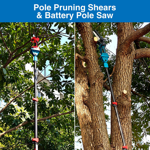 JOVANT extension pole extended for high branch reach without ladders