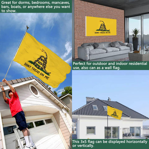 Joven Gadsden flag heavy-duty banner designed for durable outdoor use