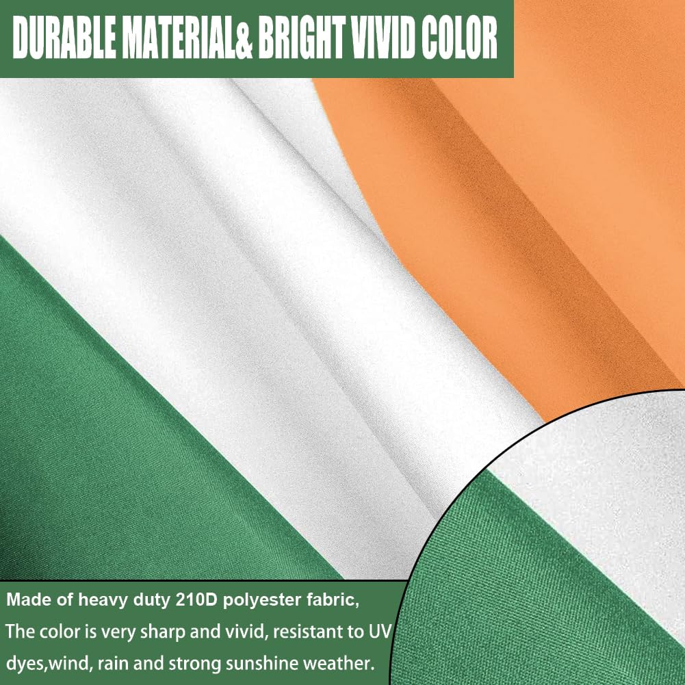 Joven Irish Flag 3x5 versatile indoor or outdoor display.