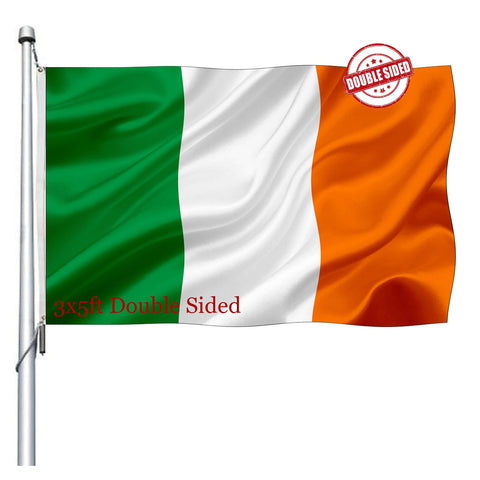 Joven Irish Flag 3x5 outdoor double-sided for clear visibility in any weather.