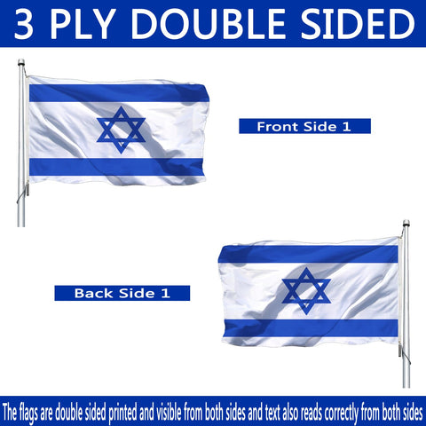 Joven flag with brass grommets provides secure attachment for poles and walls.