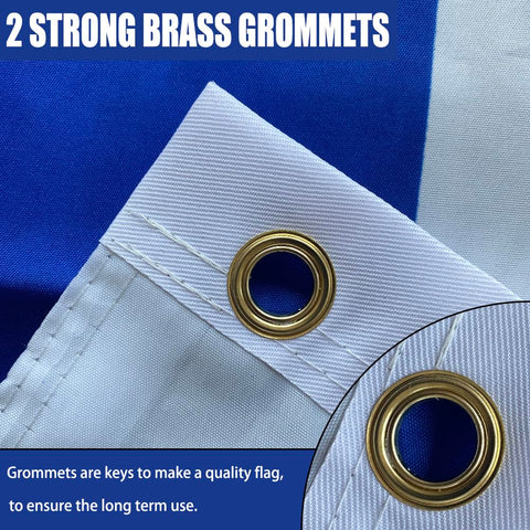 Joven Israel flag 4-row stitching minimizes fraying for long outdoor use.