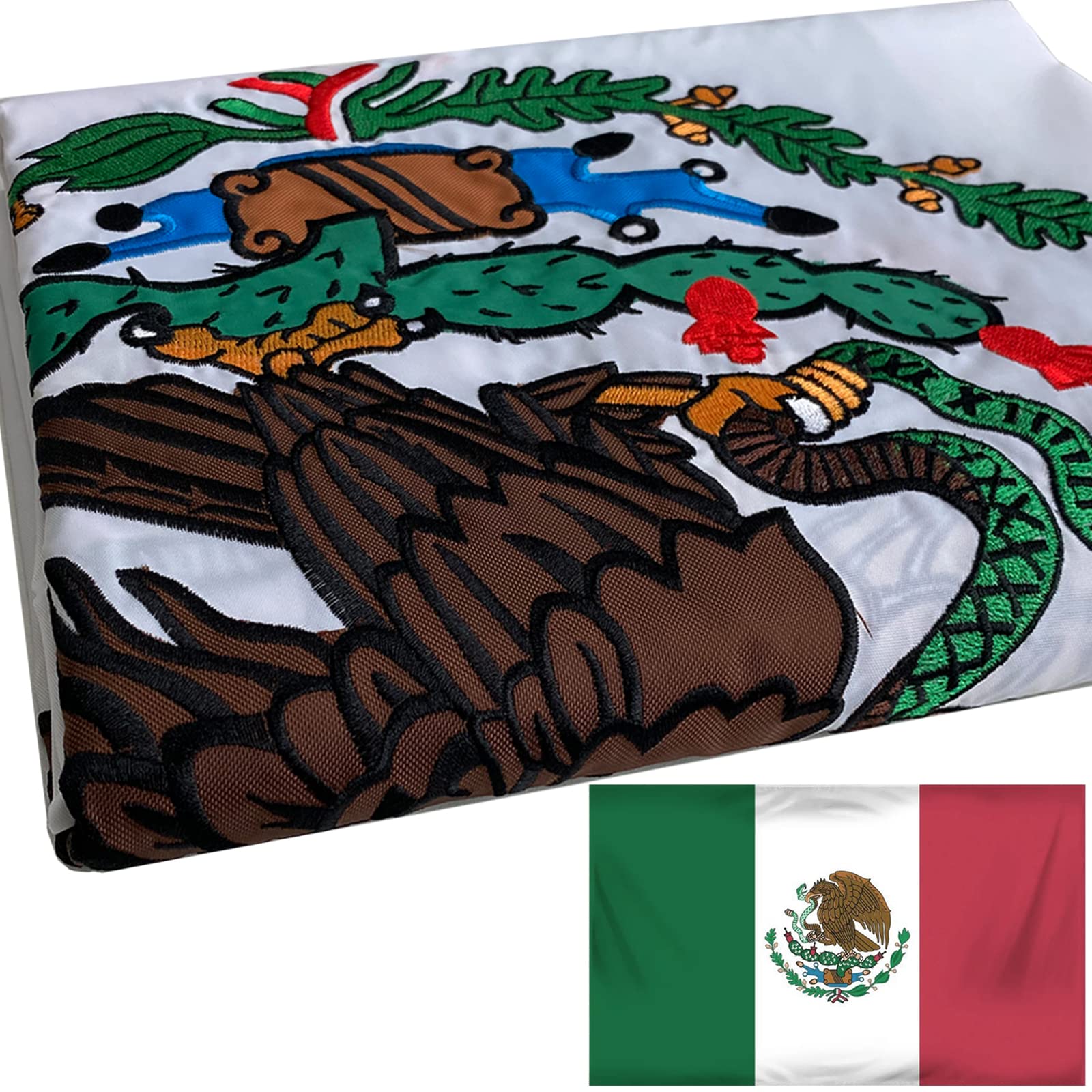 Joven Mexico flag 3x5 double-sided embroidered flag for durable outdoor display.