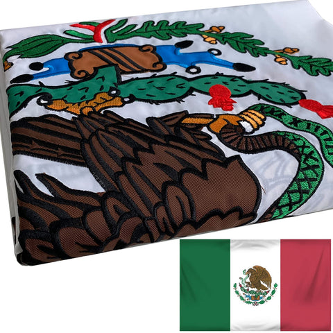 Joven Mexico flag 3x5 double-sided embroidered flag for durable outdoor display.