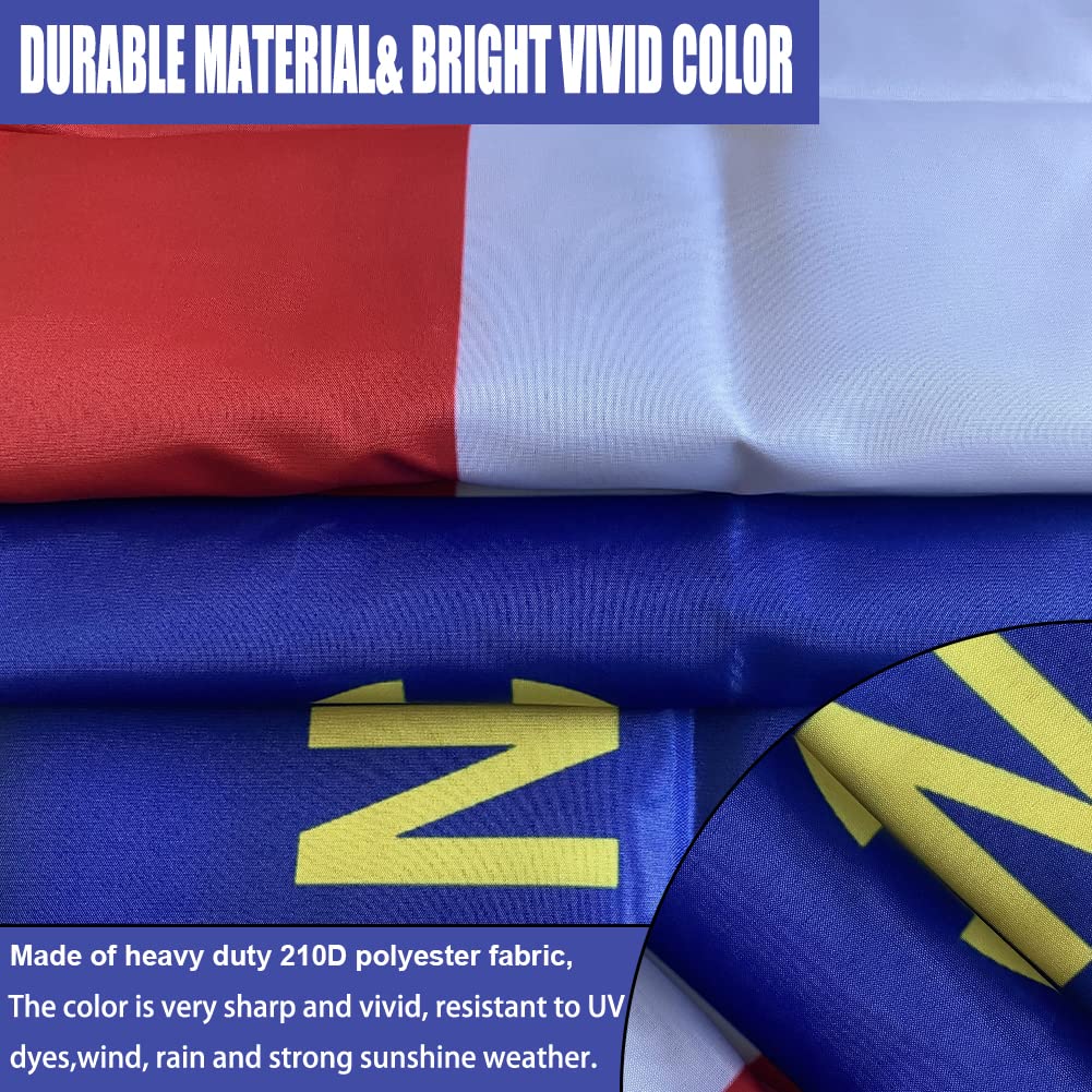 Joven NC flag suitable for outdoor and indoor display in yard or office.