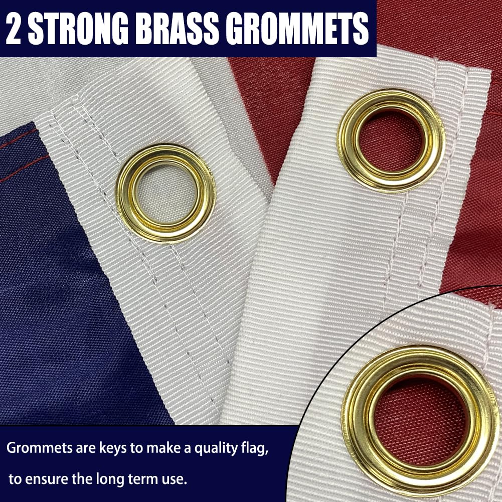 Joven flag with Oxford header for durable, stable installation.
