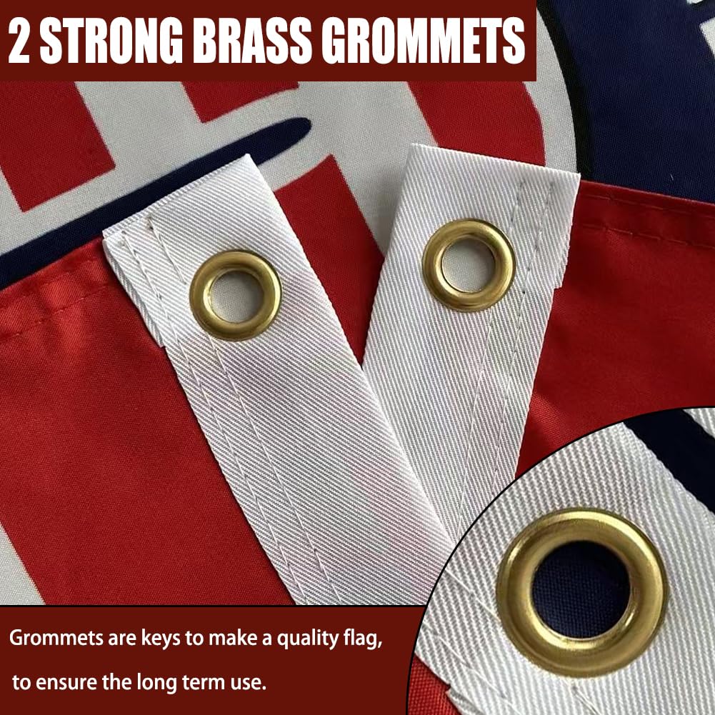 Joven stitch-detail flag corners with reinforced seams for durability.