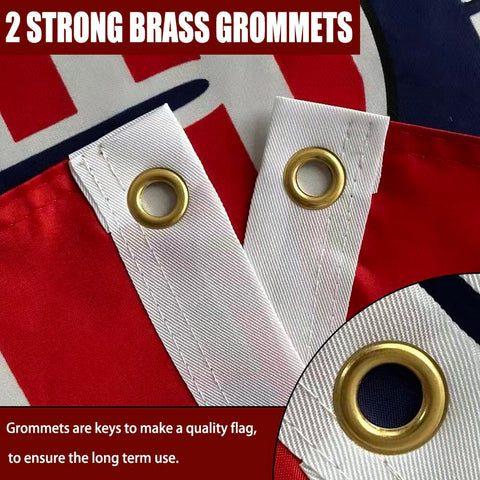 Joven stitch-detail flag corners with reinforced seams for durability.