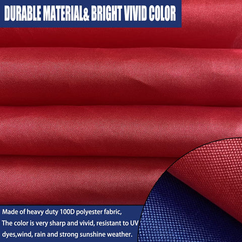 Joven Texas flag 210D polyester fabric close-up showing fade resistance