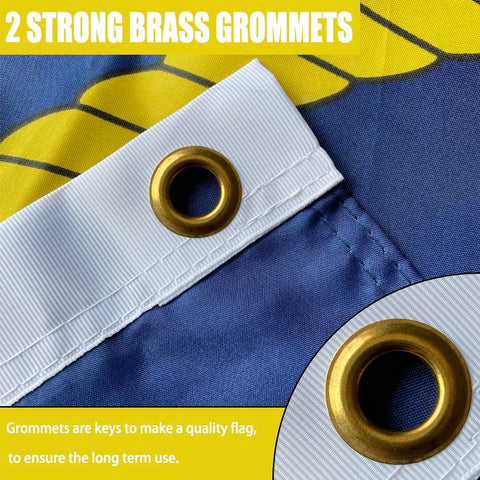 Joven US Navy flag features four-row stitching for durability.