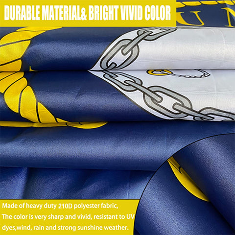 Jovan US Navy flag has an oxford header for sturdy attachment.