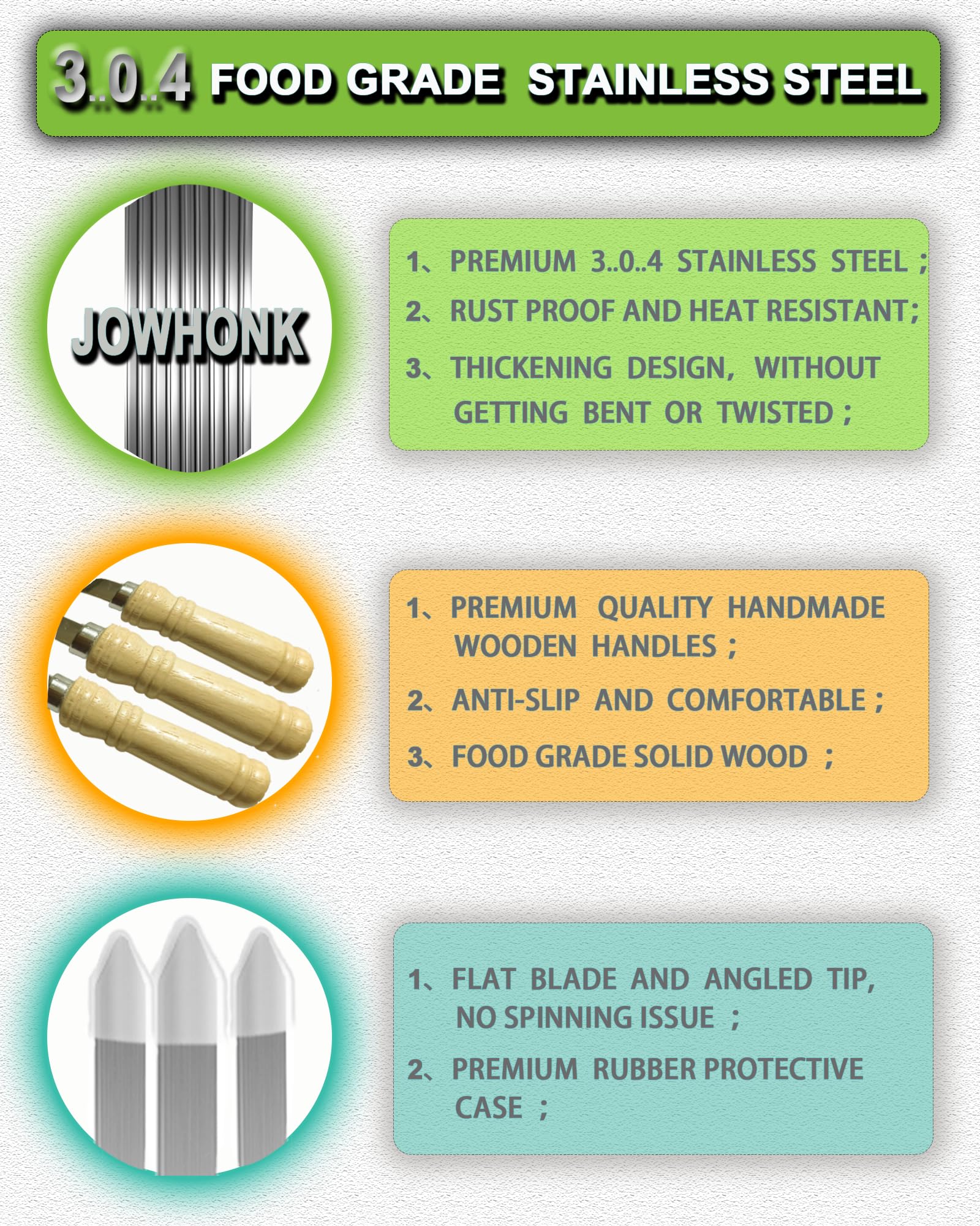 JOWHONK one-piece construction delivers durability and smooth food release.