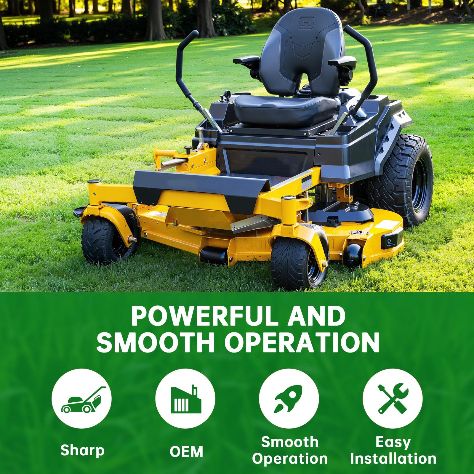 Jowlawn DIY install with 5/8 inch center hole for Hustler 54 inch mowers