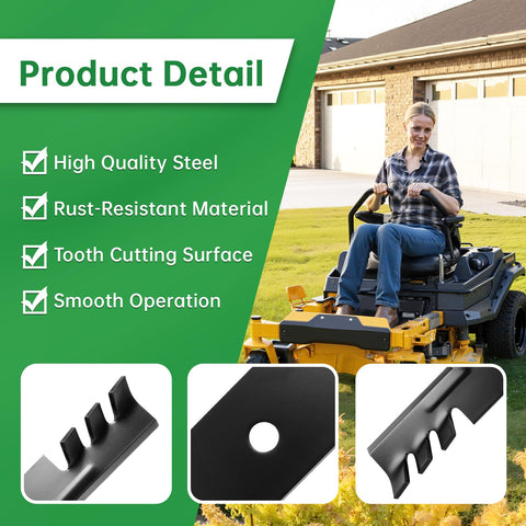 Jowlawn mulching teeth with centrifugal lift promote even clipping distribution