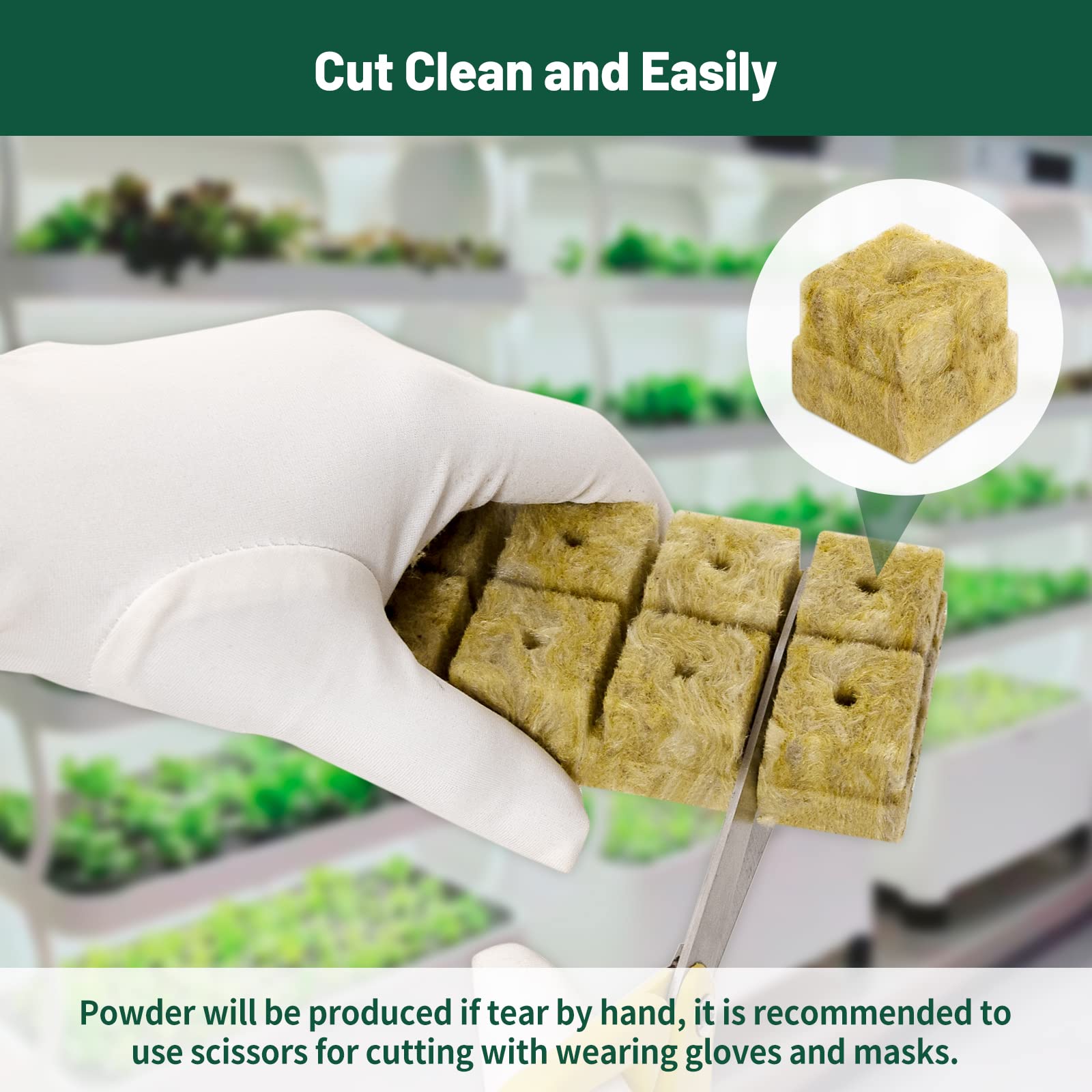 Jowlawn packaging shows four sheets of rockwool plugs ready for use