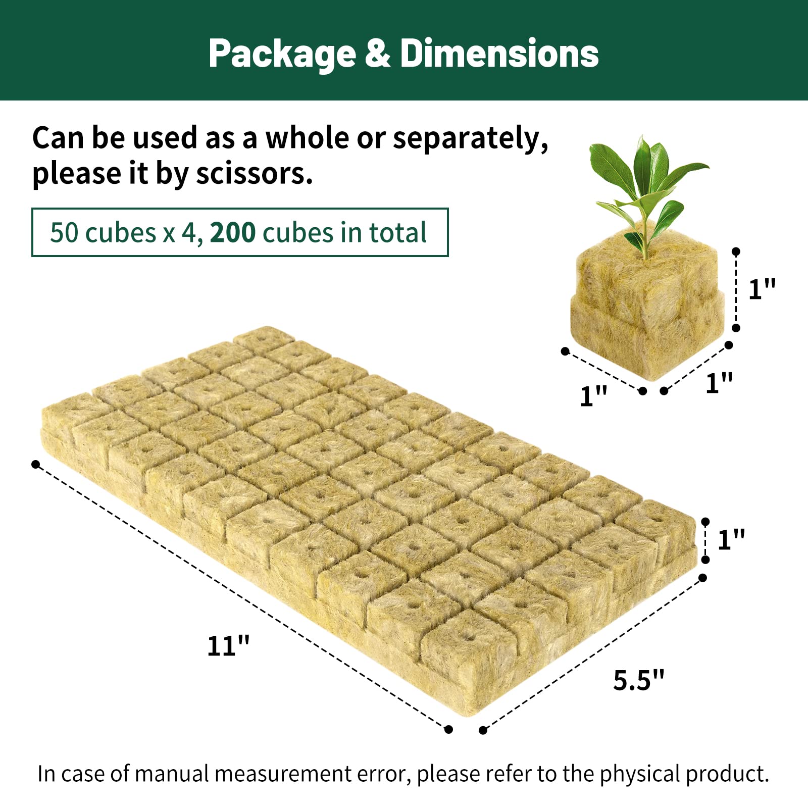 Jowlawn rockwool cubes for cutting propagation and rooting clone plants