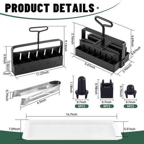 Jownupp 0-67-inch soil blocker produces compact blocks for small seedlings.
