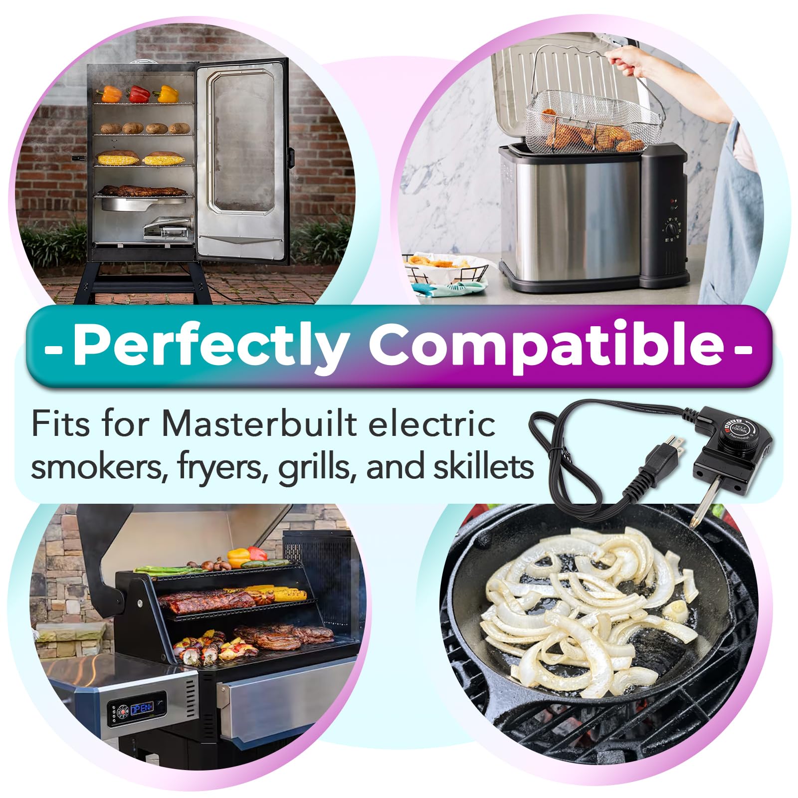 Joworthy compatible with Masterbuilt smokers for easy cord replacement