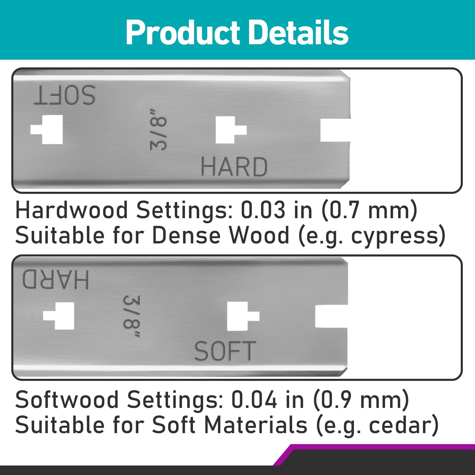 Joworthy depth gauge hardwood-depth measurement supports efficient raker adjustments.