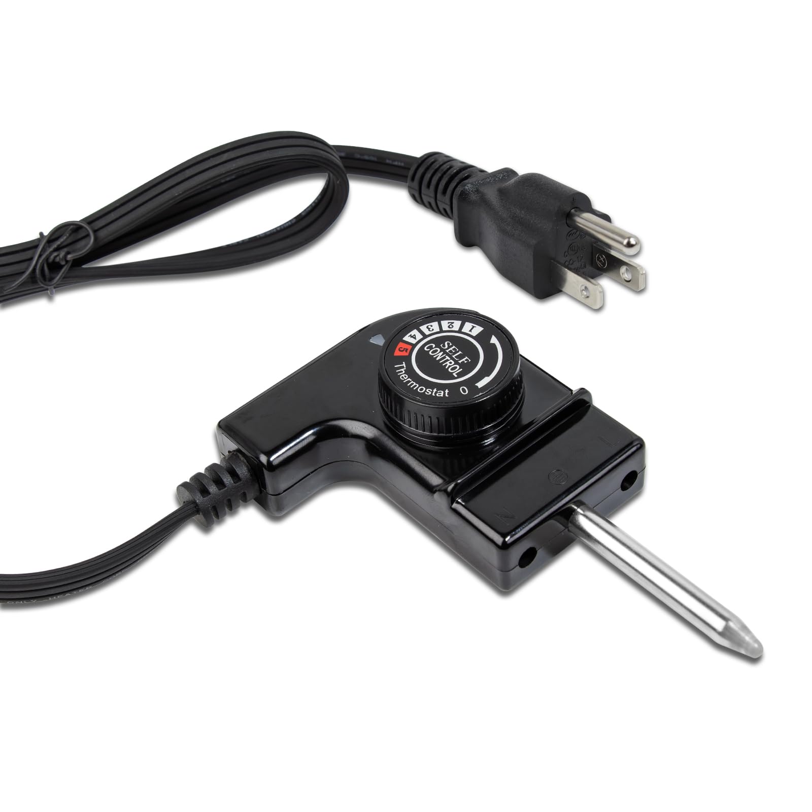 Joworthy thermostat probe cord with stainless-steel probe for durable heat control in outdoor cooking