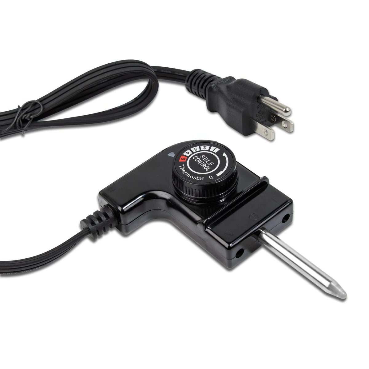 Joworthy thermostat probe cord with stainless-steel probe for durable heat control in outdoor cooking