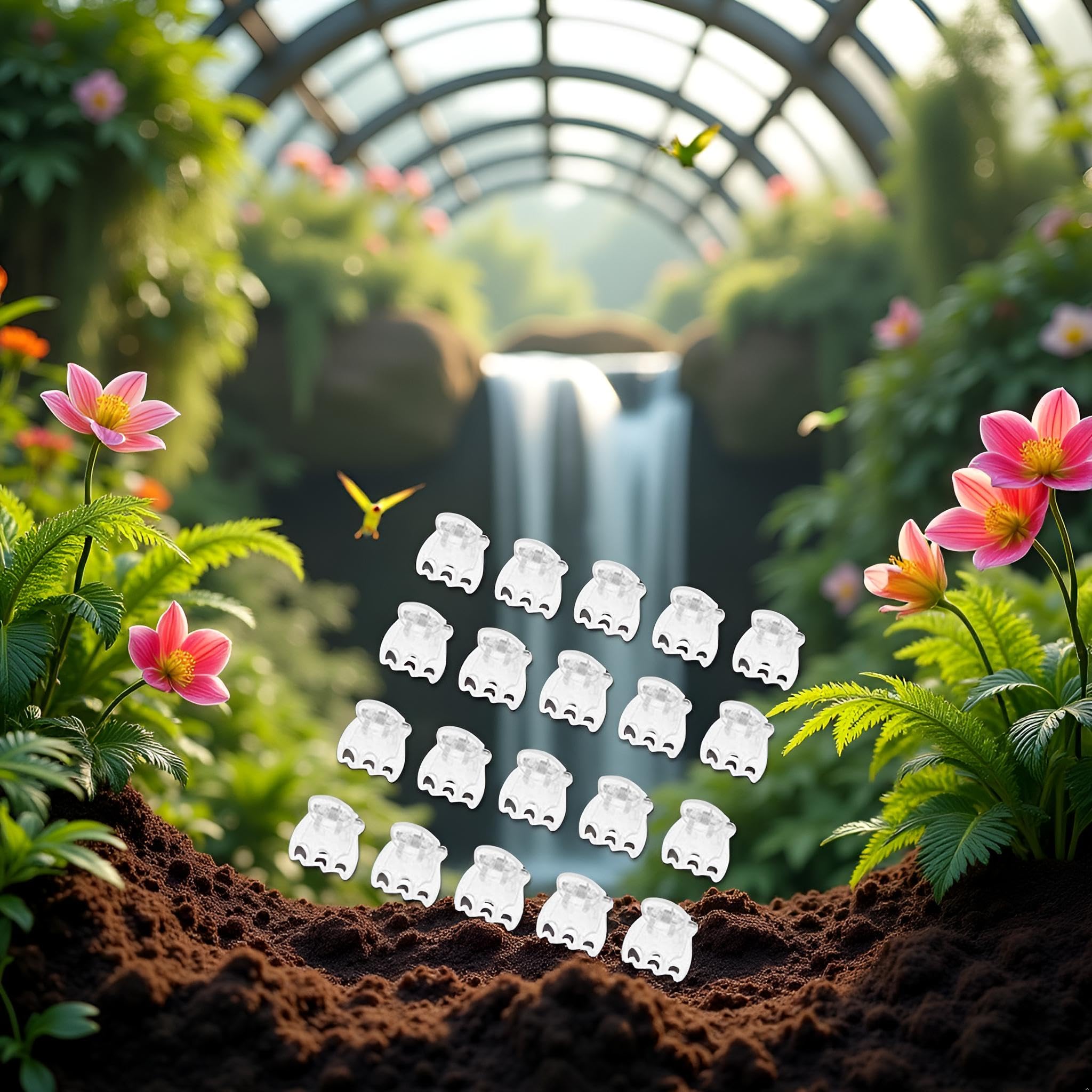 Jowxsx clear garden clip enhances balcony display