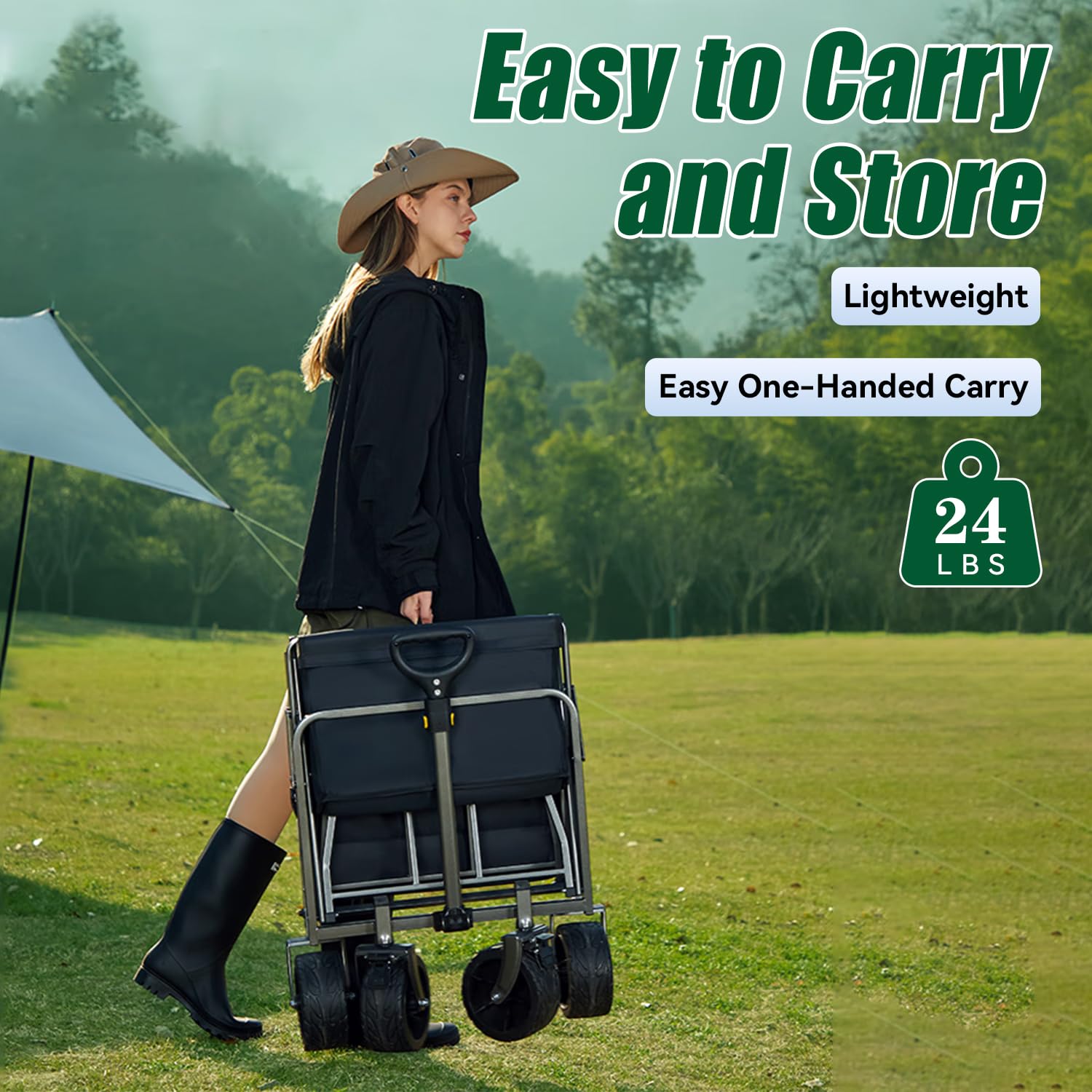 Joxir beach cart detachable 600D fabric for easy cleaning and drying
