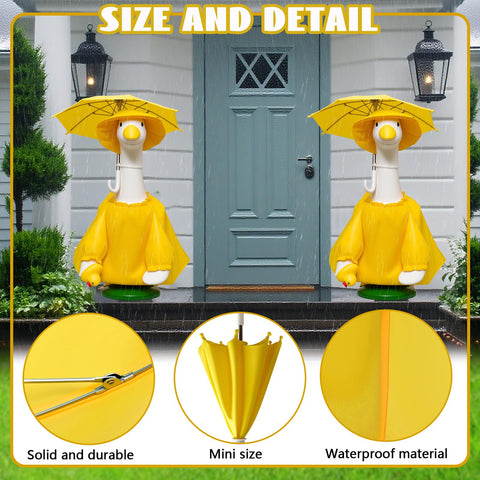 JOYANDRO front-door display goose boosts curb appeal with colorful outfits.