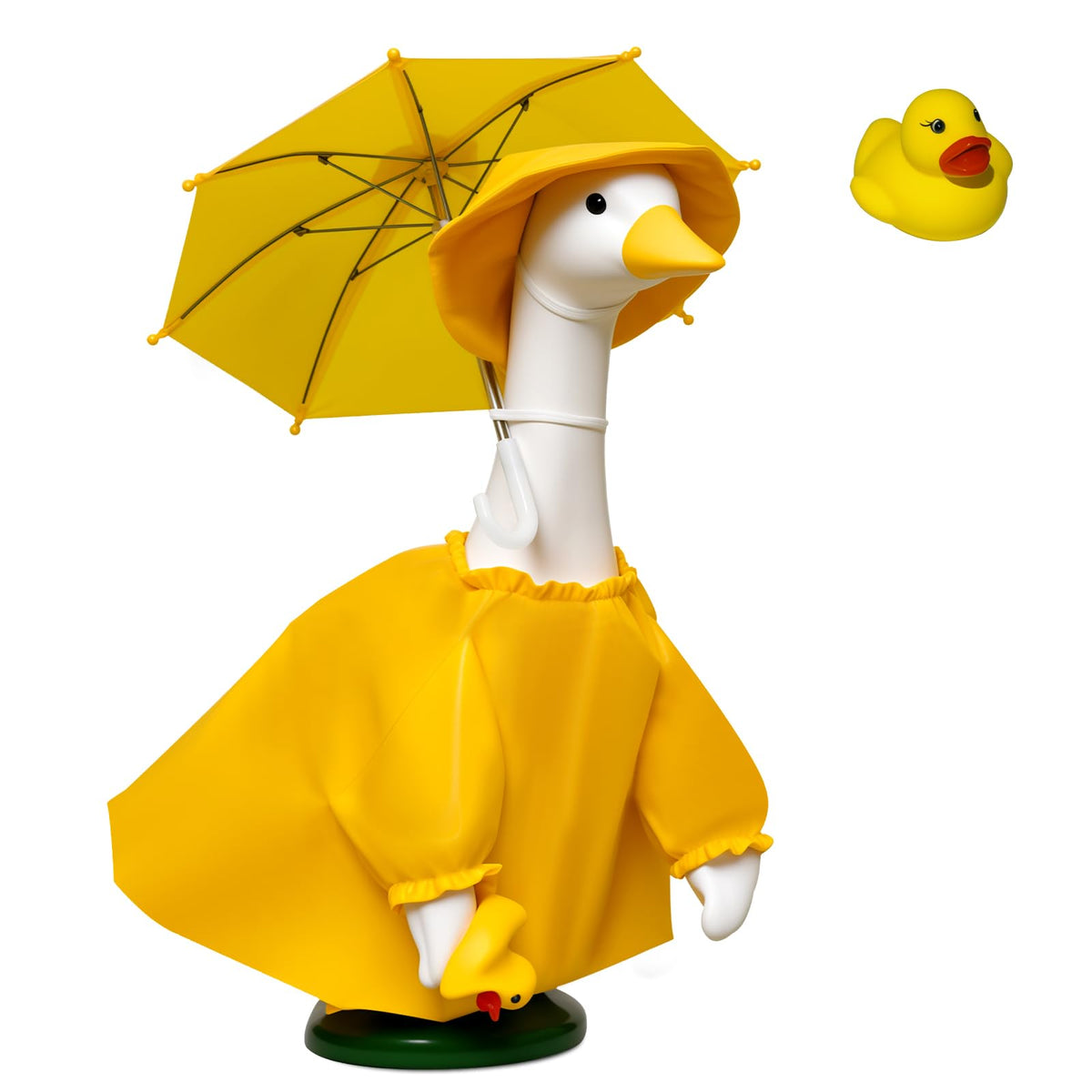 JOYANDRO porches goose raincoat umbrella for weather-ready outdoor display.