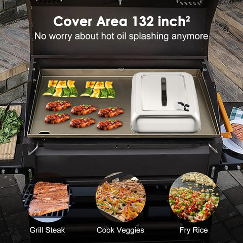 Joyfair dishwasher-safe dome cleans easily after grilling.