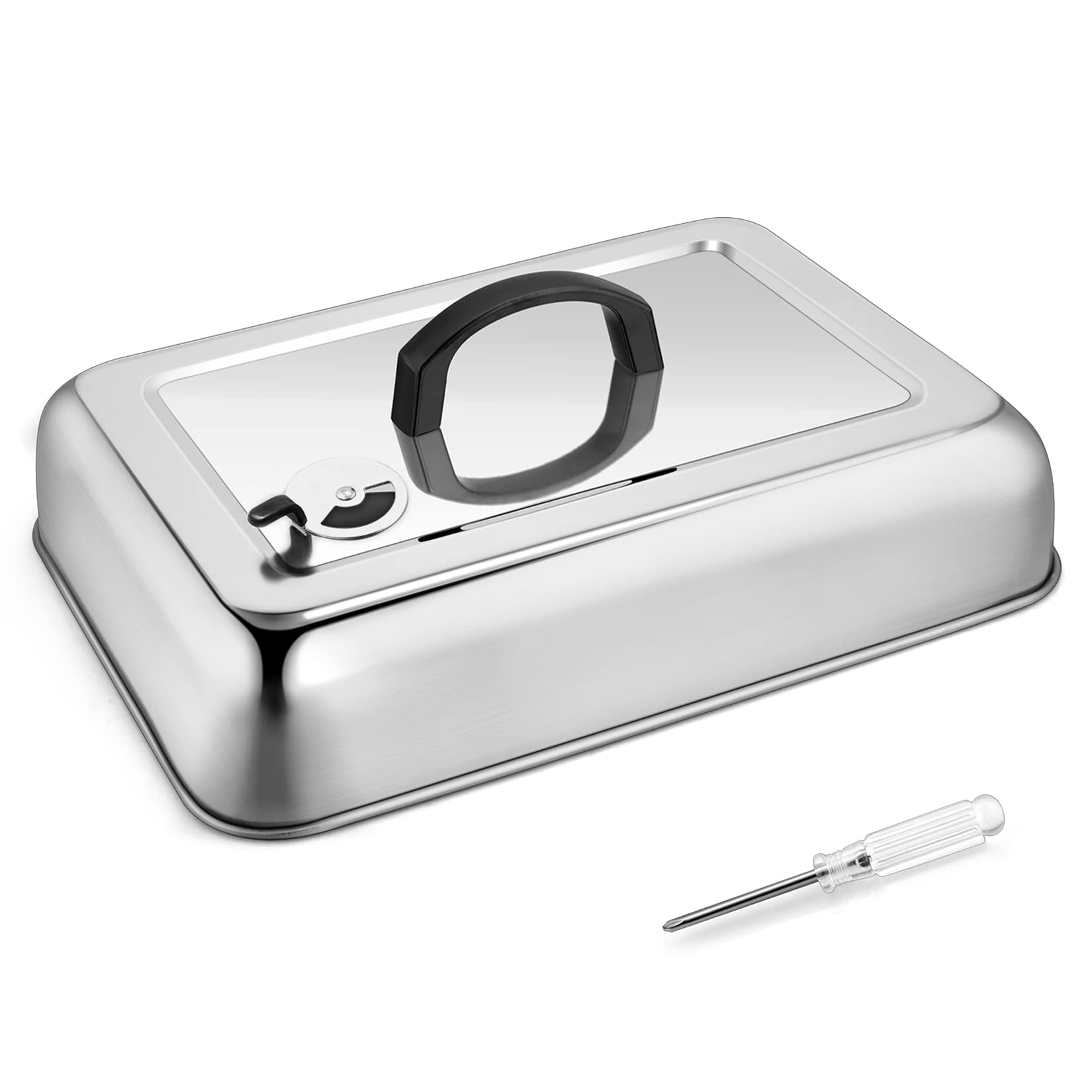 Joyfair melting dome on griddle for even heat and quick cheese melt.