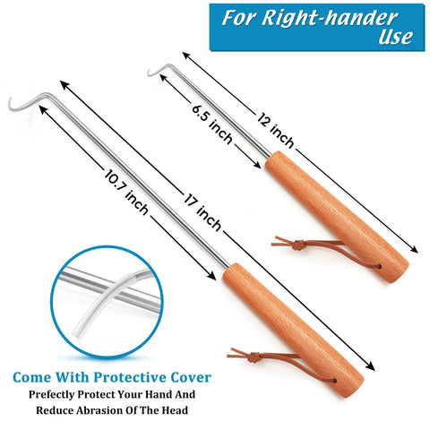 Joyfair 17-inch flipper with wooden handle for safe flipping of large cuts.