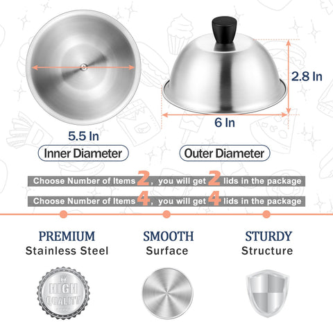 Joyfair two griddle domes on grill keeping foods separate and flavors intact