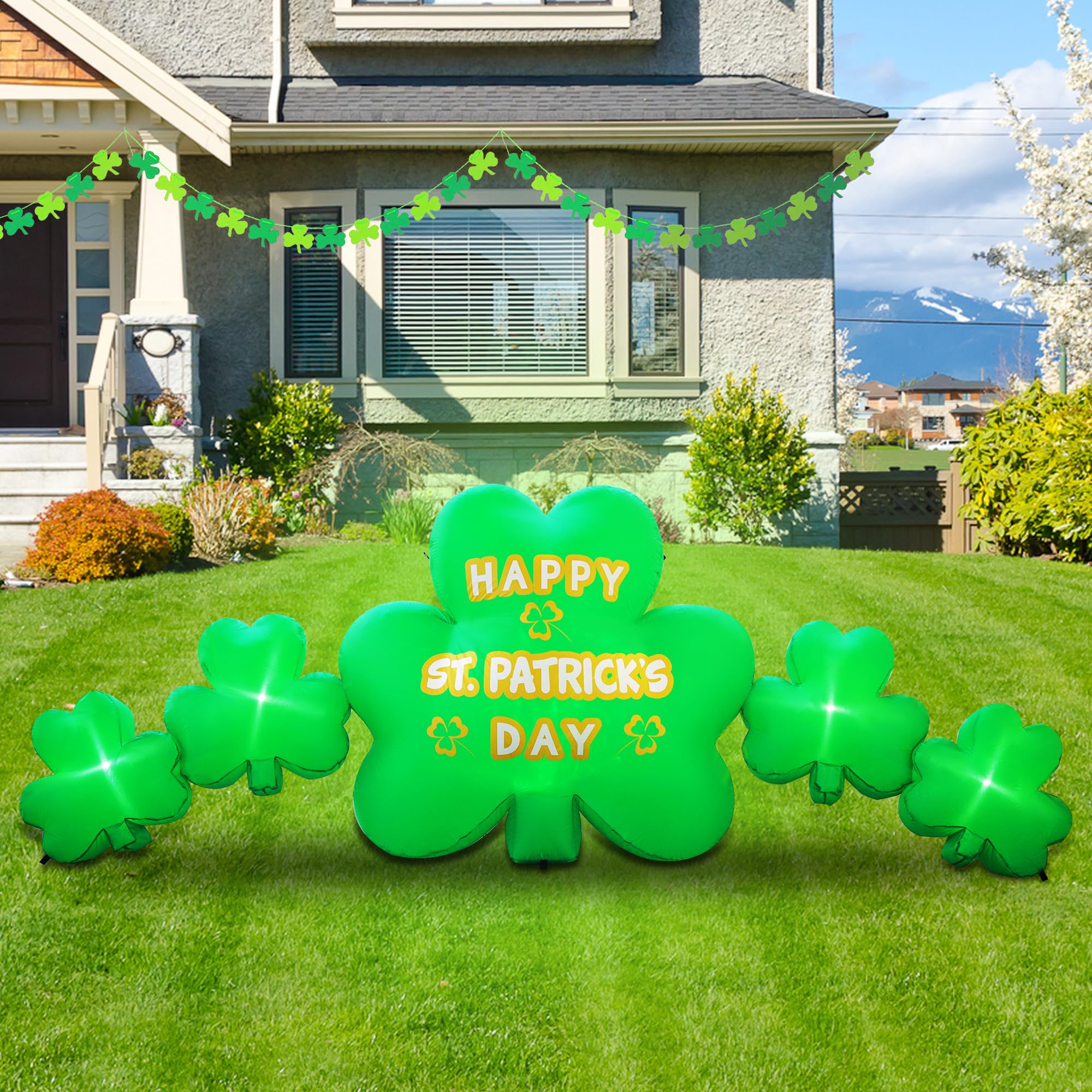 Joyfizzle versatile indoor/outdoor shamrocks decor for celebrations