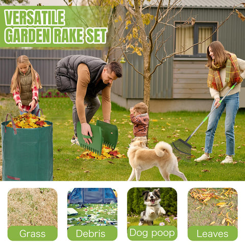 JOYHALO 32-gallon leaf bags containing yard debris for easier cleanup