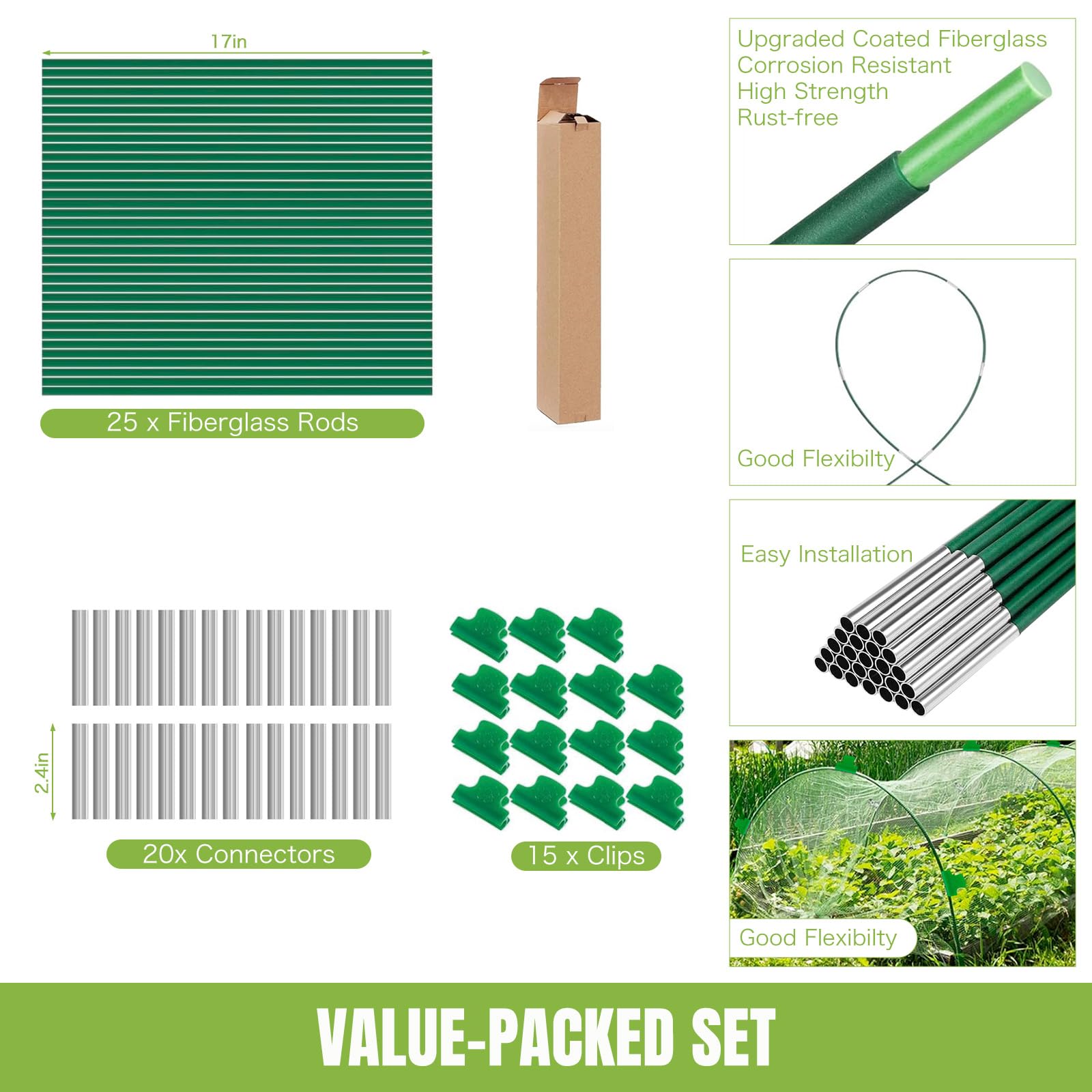 Joyhalo bird netting compatibility protects fruiting plants from pests and debris.