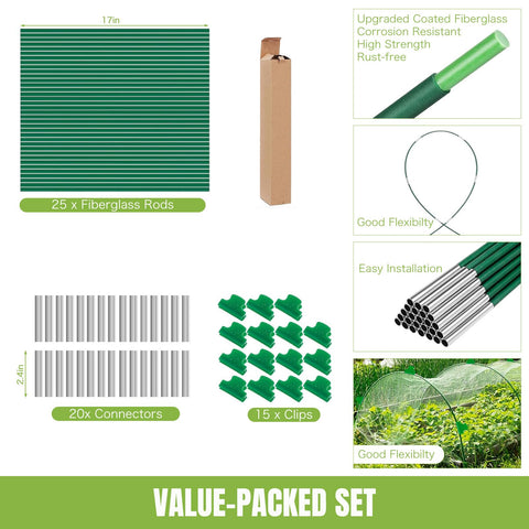 Joyhalo bird netting compatibility protects fruiting plants from pests and debris.